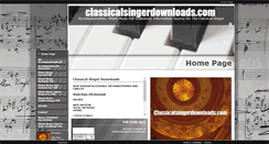 Desktop Screenshot of classicalsingerdownloads.com